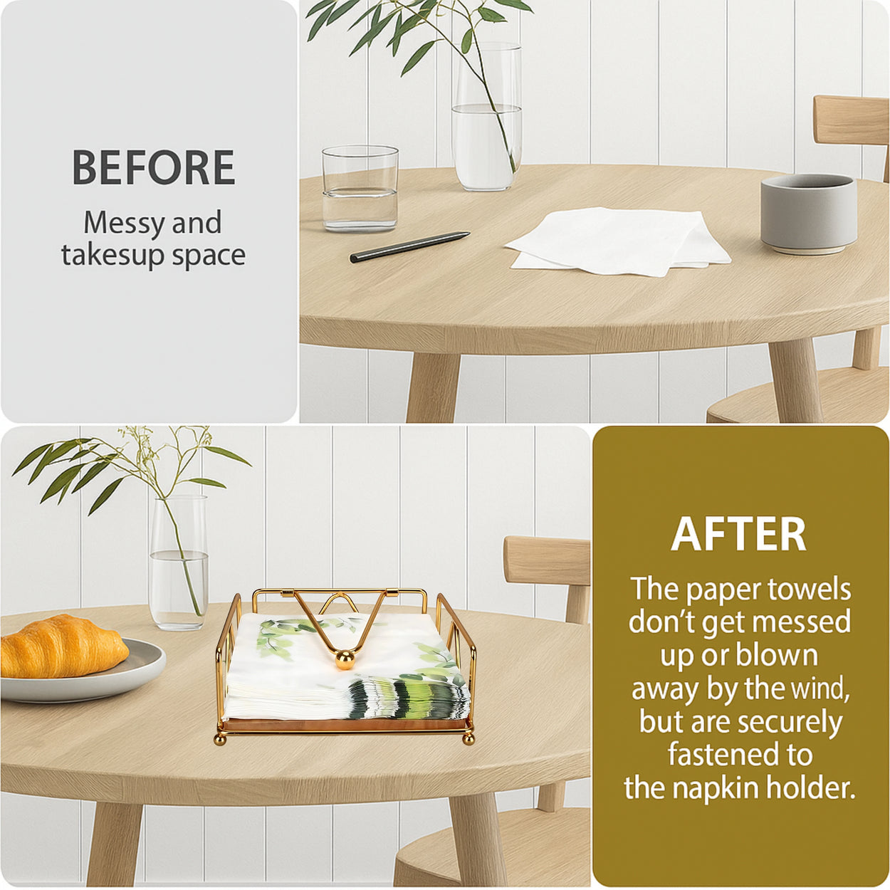 Modern Napkin Holder for Dining Table & Kitchen - Tissue Paper Stand for Home Décor, Restaurant...