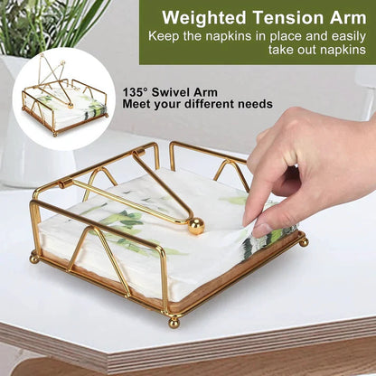 Modern Napkin Holder for Dining Table & Kitchen - Tissue Paper Stand for Home Décor, Restaurant...
