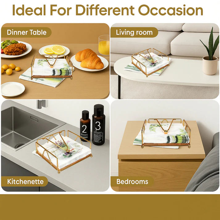 Modern Napkin Holder for Dining Table & Kitchen - Tissue Paper Stand for Home Décor, Restaurant.