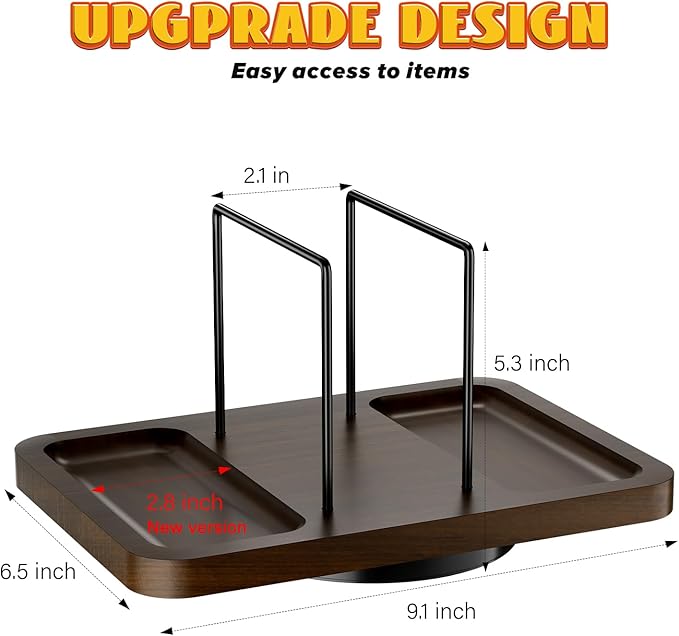 A-Rotating Napkin Holder for Table, Dispenser with Salt and Pepper Shakers Caddy,  Kitchen Dining Table Decor